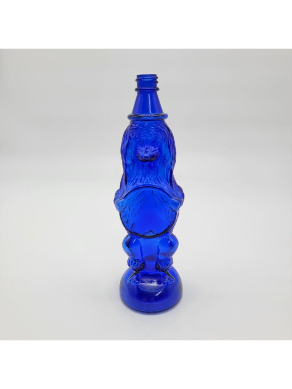 Vintage Maryland Glass Cobalt Blue Shampoodle Dog Bottle